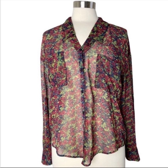 Free People Tops - FREE PEOPLE Easy Rider Floral Button Up Blouse